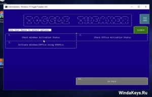 активация Win 10 Toggle Tweaker