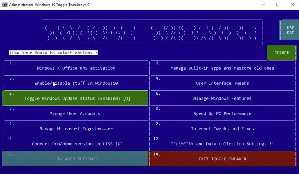 Windows 10 tweaker